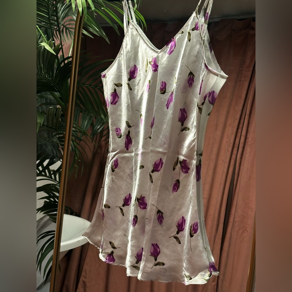 Floral Satin Nightgown